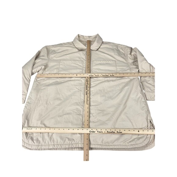 Abercrombie & Fitch Shirt Jacket Shacket Womens XL Beige - Picture 3 of 12
